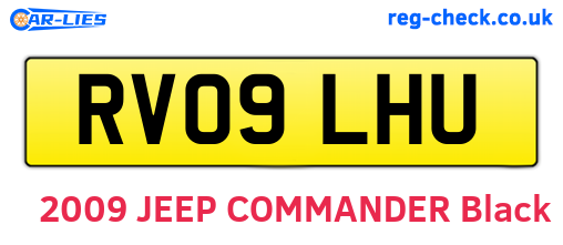 RV09LHU are the vehicle registration plates.