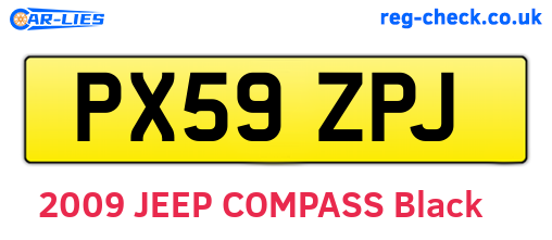 PX59ZPJ are the vehicle registration plates.