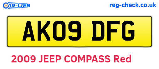 AK09DFG are the vehicle registration plates.