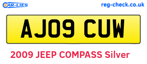 AJ09CUW are the vehicle registration plates.