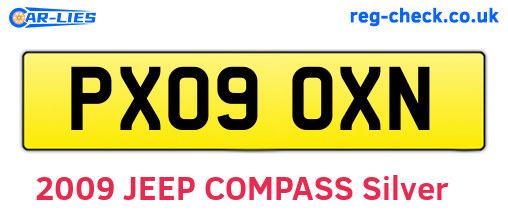 PX09OXN are the vehicle registration plates.
