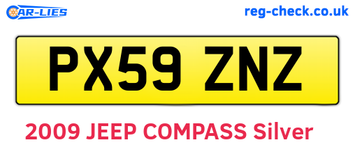 PX59ZNZ are the vehicle registration plates.