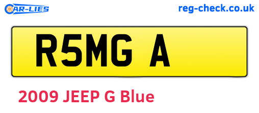 R5MGA are the vehicle registration plates.
