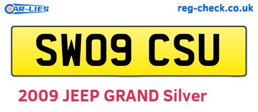SW09CSU are the vehicle registration plates.