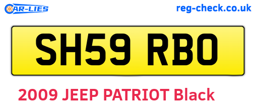 SH59RBO are the vehicle registration plates.