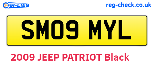 SM09MYL are the vehicle registration plates.