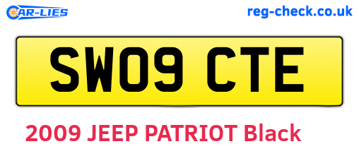 SW09CTE are the vehicle registration plates.