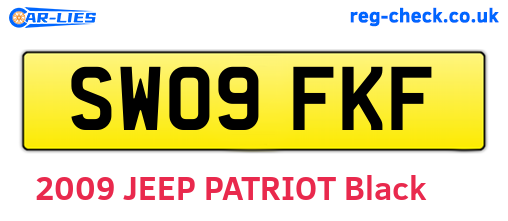 SW09FKF are the vehicle registration plates.