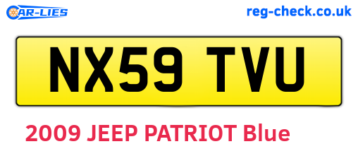 NX59TVU are the vehicle registration plates.