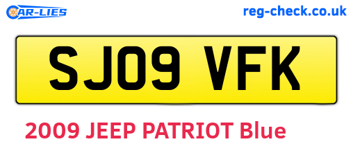 SJ09VFK are the vehicle registration plates.