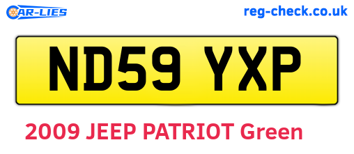 ND59YXP are the vehicle registration plates.