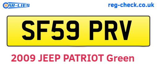 SF59PRV are the vehicle registration plates.