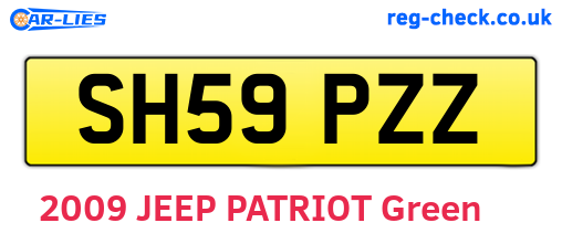 SH59PZZ are the vehicle registration plates.