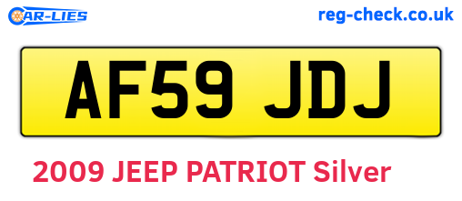 AF59JDJ are the vehicle registration plates.