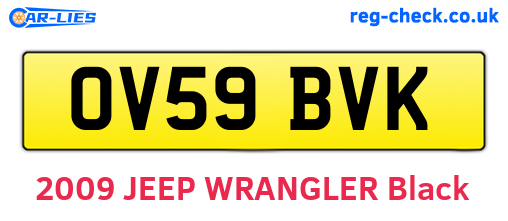 OV59BVK are the vehicle registration plates.