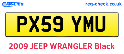 PX59YMU are the vehicle registration plates.