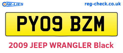 PY09BZM are the vehicle registration plates.