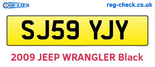 SJ59YJY are the vehicle registration plates.
