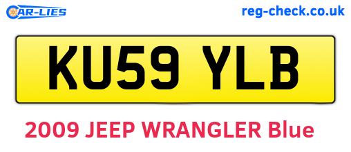 KU59YLB are the vehicle registration plates.