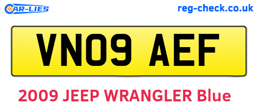 VN09AEF are the vehicle registration plates.