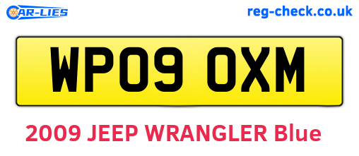 WP09OXM are the vehicle registration plates.