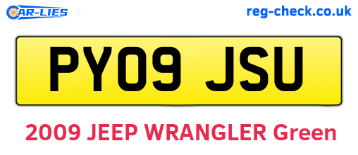 PY09JSU are the vehicle registration plates.