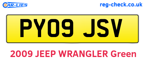 PY09JSV are the vehicle registration plates.