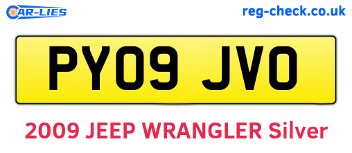 PY09JVO are the vehicle registration plates.