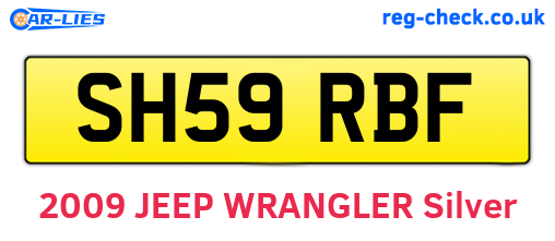 SH59RBF are the vehicle registration plates.