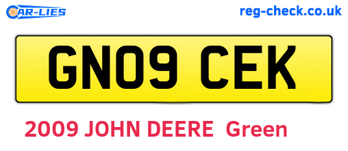 GN09CEK are the vehicle registration plates.