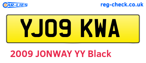YJ09KWA are the vehicle registration plates.
