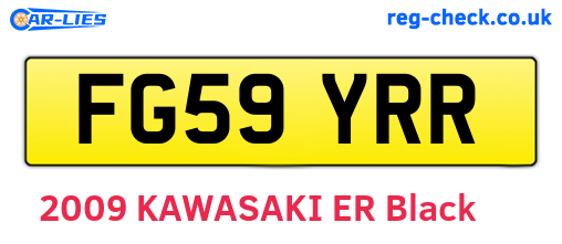 FG59YRR are the vehicle registration plates.
