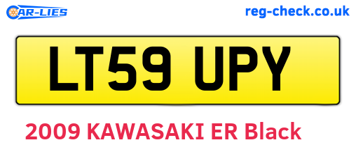 LT59UPY are the vehicle registration plates.