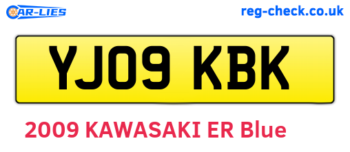 YJ09KBK are the vehicle registration plates.