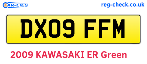 DX09FFM are the vehicle registration plates.