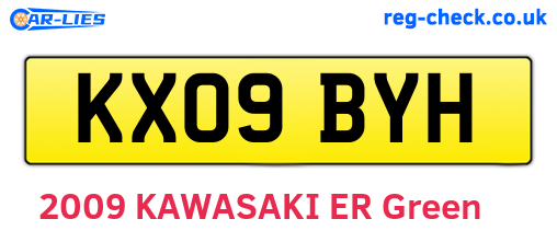 KX09BYH are the vehicle registration plates.