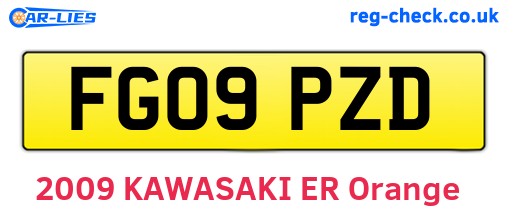 FG09PZD are the vehicle registration plates.