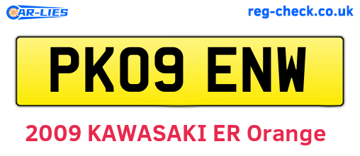 PK09ENW are the vehicle registration plates.