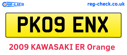 PK09ENX are the vehicle registration plates.