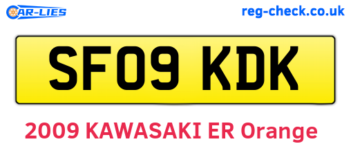 SF09KDK are the vehicle registration plates.