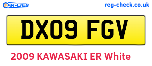 DX09FGV are the vehicle registration plates.