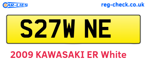 S27WNE are the vehicle registration plates.