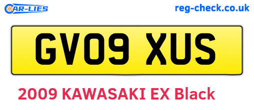 GV09XUS are the vehicle registration plates.
