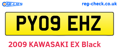 PY09EHZ are the vehicle registration plates.