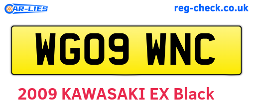 WG09WNC are the vehicle registration plates.