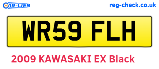 WR59FLH are the vehicle registration plates.