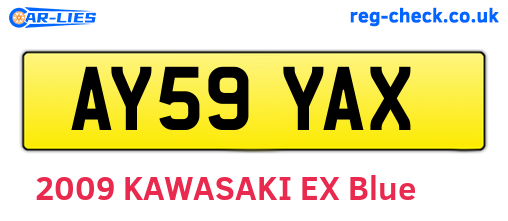 AY59YAX are the vehicle registration plates.