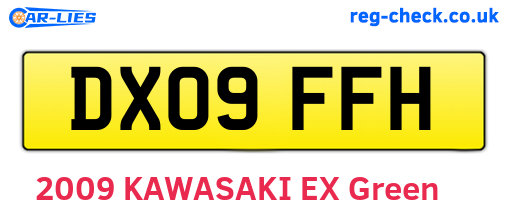 DX09FFH are the vehicle registration plates.
