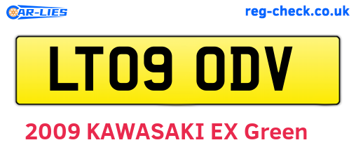 LT09ODV are the vehicle registration plates.