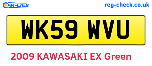 WK59WVU are the vehicle registration plates.